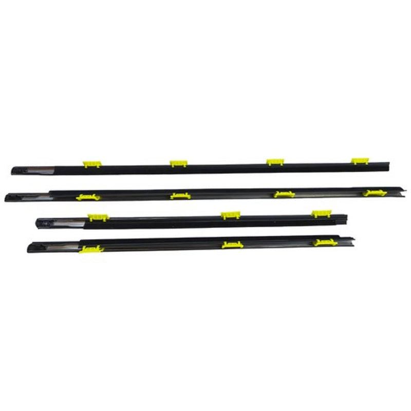 DURAFORCE Window Weatherstrip 4PC Sweep Molded Trim Outer Black for Honda CR V 2005 EX