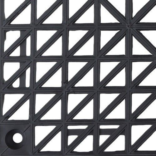 DURAFORCE 55PCS 12x12" Interlocking Drainage Floor Tiles Modular Interlocking Tile Black