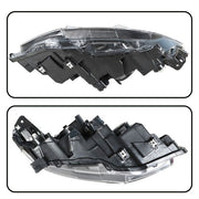 DURAFORCE Headlight Assembly Halogen Chrome Clear Driver LH Side For Honda Civic 2016-2020