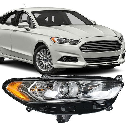 DURAFORCE For Ford Fusion 2013 2014 2015 2016 Headlight Headlamps Clear Halogen Passenger