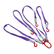DURAFORCE 6600LBS Capacity 5FT Lifting Slings with G80 4 Legs Grab Hook and Adjuster