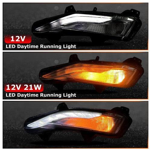 Fog Light Turn Signal Light with LED DRL Driver Side for Chevy Malibu 2019-2022