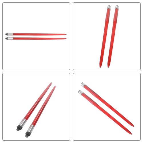 DURAFORCE Hay Bale Spear 49" 4500 lbs Capacity Spike Fork for Tractors Loaders 2Pcs