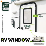 DURAFORCE Entry Door RV Window Clear Glass For Universal RV Trailer Camper Motorhome