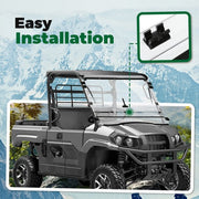 DURAFORCE 2-in-1 Scratch Resistant Flip Windshield For Kawasaki Mule PRO MX 2019-2025