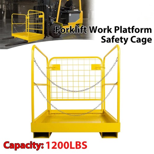 DURAFORCE Forklift Safety Cage Work Platform Basket 36x36 Construction 1200lbs for Aerial