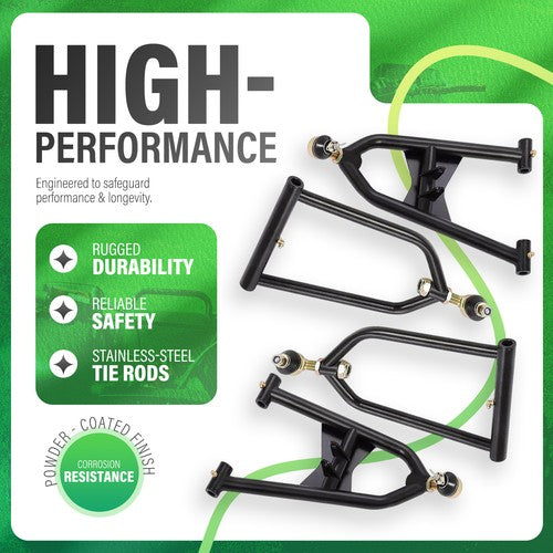 DURAFORCE Front Upper+Lower Control A Arm+2+1 Wider Extender for Yamaha Banshee 350 YFZ350