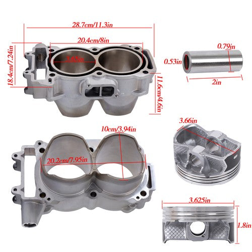 DURAFORCE 3022278 2011-2014 For Polaris RZR XP 900 900cc 93mm Cylinder Piston Gasket Kit
