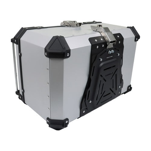 DURAFORCE 65L Top Case Tail Box Waterproof Luggage Scooter Trunk Storage Silver Motorcycle