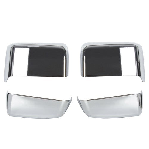 Pair Chrome Tow Mirror Cap Cover for 2014 2018 2019 Chevy Silverado GMC Sierra