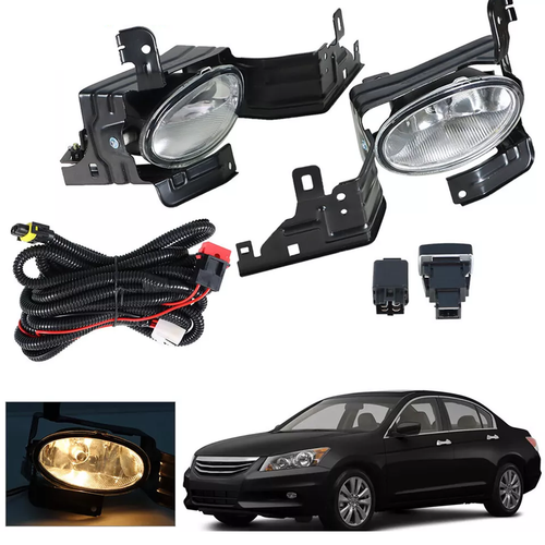 DURAFORCE Clear Fog Lights Bumper Driving Lamps Switch for 2011-2012 for Honda Accord