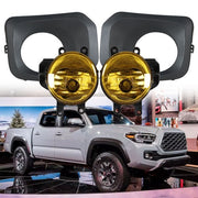DURAFORCE Side RH+LH For 16-20 Toyota Tacoma Amber Lens Clear Fog Lights Assembly