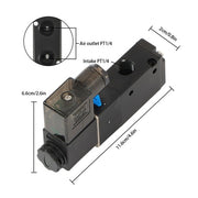 DURAFORCE 1/4'' DC 12V 3 way 2 position Pneumatic Electric Solenoid Valve NPT Air Aluminum