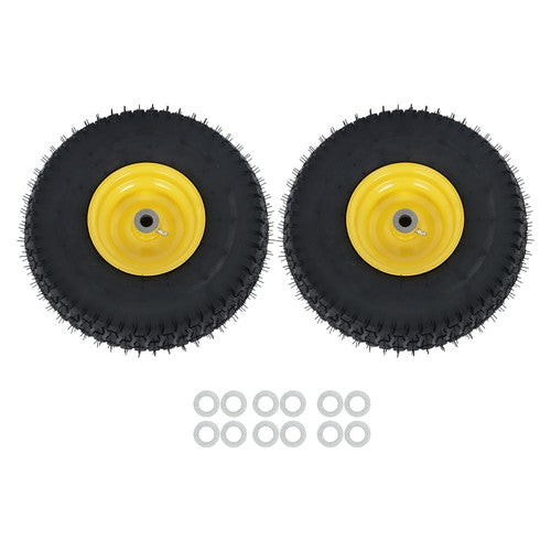 DURAFORCE 15x6.00-6 Lawn Mower and Dump Cart Wheel - 3/4 Inch Axle, 3.25 Inch Hub