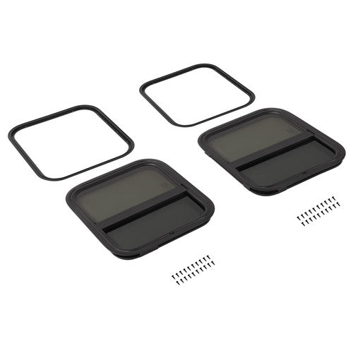 DURAFORCE 2PCS Tempered Glass 17.5" x 15.5" RV Window Vertical Slider For Camper Trailer