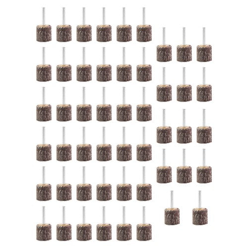 DURAFORCE 1" x 1" x 1/4" Aluminum Oxide Shank Mounted Flap Wheels 80 Grit - 50 Pack