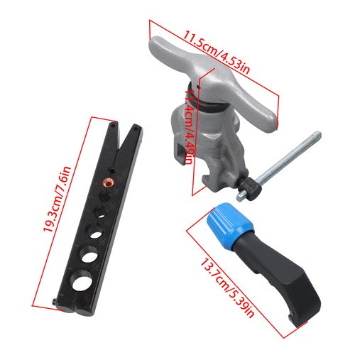 DURAFORCE Eccentric Flaring Tools Set & 45° Tube Cutter Kit for 7 Dies Sizes 3/16"-3/4"