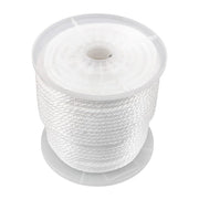 DURAFORCE 5/16 Inch 250ft White Nylon Solid Braid Rope | High UV & Abrasion Resistance