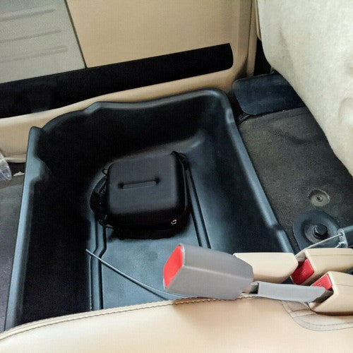 Underseat Storage Box Black For 09-14 Ford F150 Super Crew Cab Without Subwoofer