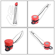DURAFORCE 1 Ton / 2200Lbs Chain Hoist Manual Puller Block Fall Chain 10FT with Hook Red