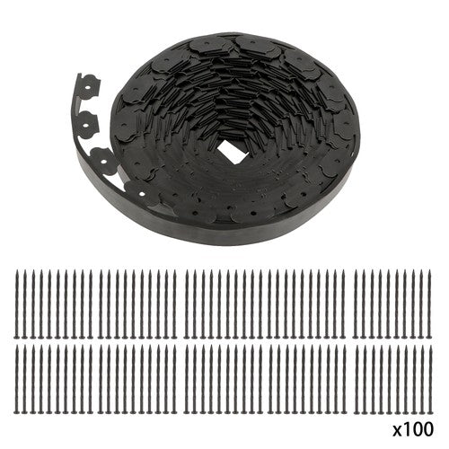 DURAFORCE 2 Inch For Lawn Tall Garden Edging 80ft Landscape Edging with 100 Spikes New