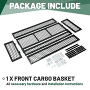 DURAFORCE Front Cargo Basket Rack Storage Carrier Kit For ATV Universal Steel Heavy Duty