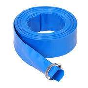 DURAFORCE 2" x 50FT Irrigation Discharge PVC Hose with Two Hose Collets Blue