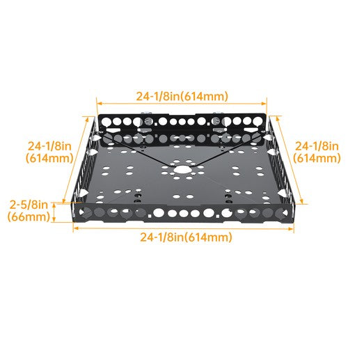 DURAFORCE Rear Bumper Mounted Generator Cargo Luggage Basket Rack Tray Kit For Trailers RV