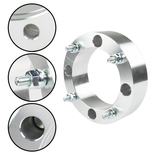 DURAFORCE 4X Wheel Spacers 4x156 2" 131mm 3/8"-24 For Polaris Sportsman Silver New