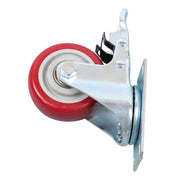 DURAFORCE 3 Inch Industrial Heavy Duty Swivel Caster Wheels with Brake Set of 4 Safety