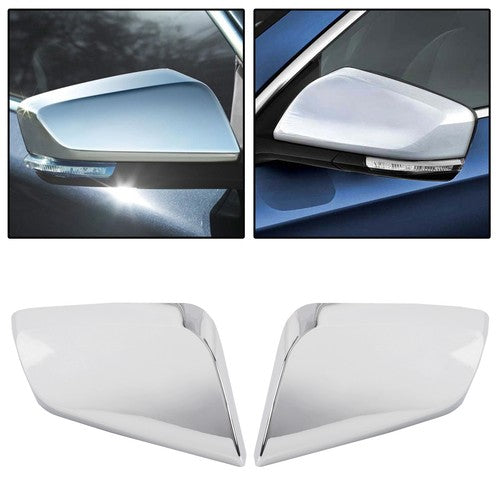 DURAFORCE Clip On Triple Mirror Covers Trims for Chevy Impala 2014 2020 Replacement Chrome