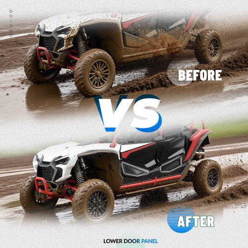 Black Plastic Front Plus Rear Lower Door Panel For Honda Talon 1000x 4 2020-2024