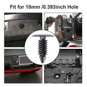DURAFORCE 100Pcs 8mm Dia Hole Plastic Rivets Fasteners Brand New For Auto Bumper Fender