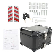 DURAFORCE 55L Motorcycle Top Case Tail Box Waterproof Luggage Scooter Trunk Storage Black