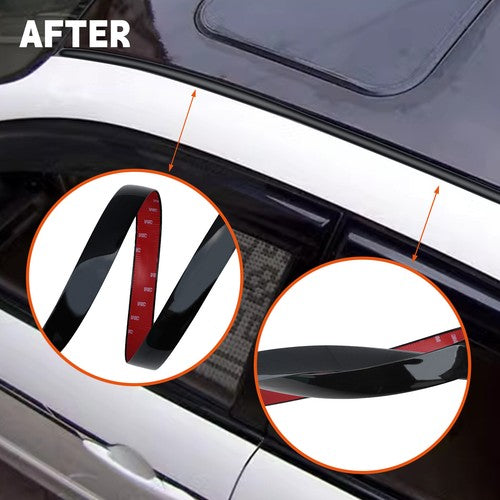 DURAFORCE BLACK ROOF TOP TRIM MOLDING KIT Fit 2005-2015 TOYOTA TACOMA TRUCKS 2PC