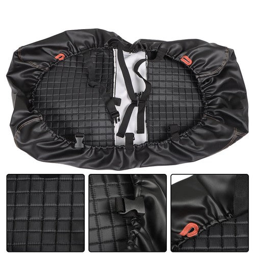 DURAFORCE Black Front And Rear Seat Covers 4Pcs For EZGO Medalist TXT Golf Carts 1994-2013