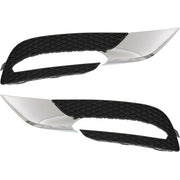 DURAFORCE Fog Light Trim Set for 2013-2017 Buick Enclave Left Right Black Chrome 2Pc