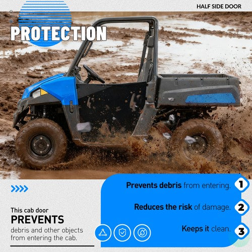 Aluminum Half Door Kit for Polaris Ranger 500 570 EV ETX Mid Size 2015-2022
