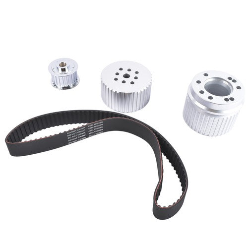 DURAFORCE Billet Aluminum Belt Drive Pulley Kit for Small Block Chevy 283 305 327 350 400