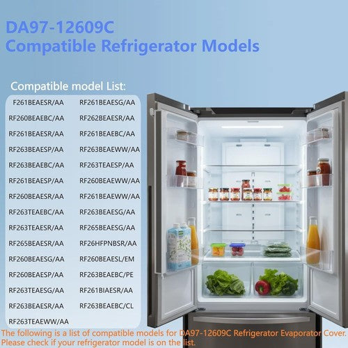 DURAFORCE DA97-12609C Refrigerator Evaporator Fan Motor Cover For Samsung DA97-12609A