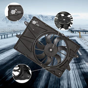 DURAFORCE 20815894 Condenser Plastic Cooling Radiator Fan Fit For 2010-17 GMC Terrain 2.4L