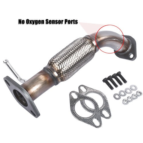 DURAFORCE Exhaust Front Flex Pipe for 2011-15 Optima Sonata HYBRID W/o Oxygen Sensor Ports
