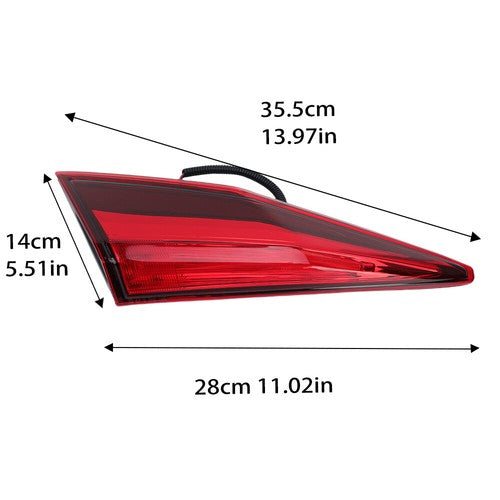 Left+Right Inner Tail Light LED For Honda Civic Sedan 2016-2020 Rear Brake Lamp