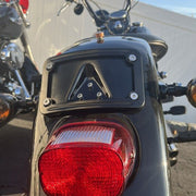 DURAFORCE Curved Laydown License Plate Mount Bracket For Harley Sportster Dyna Softail