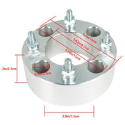 DURAFORCE Wheel Spacers 4x110 2" 74mm M10x1.25 For Suzuki Honda 1993-2016 Silver X2