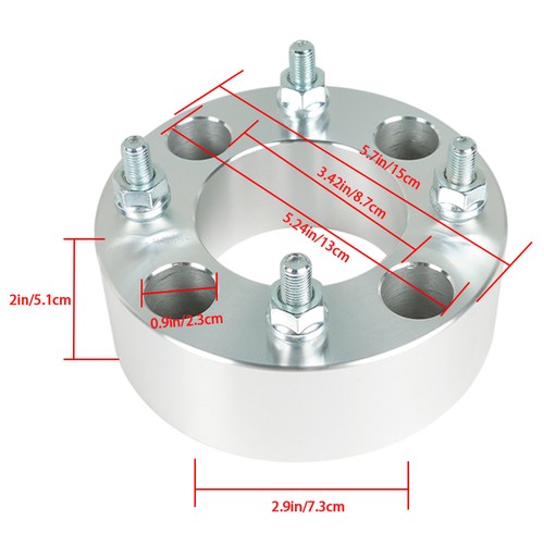DURAFORCE Wheel Spacers 4x110 2" 74mm M10x1.25 For Suzuki Honda 1993-2016 Silver X2