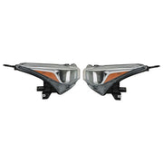 DURAFORCE For Nissan Versa S SV 20-21 OE Pair LH+RH Headlight Assembly Set Chrome Housing