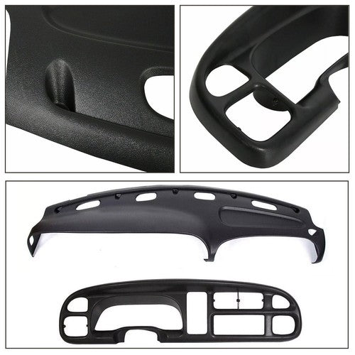 Black Dash Bezel Dashboard Cover for 1998-2001 Ram 1500 1998-2002 Ram 2500 3500