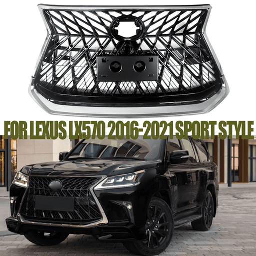DURAFORCE FIT 2016-2021 Lexus LX570 Luxury Grill Front Upper Grille w/ Chrome Sport Style