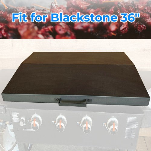 Hinged Lid Cover For Blackstone 36 Inch Griddle Rear Grease Collection Black